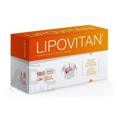 Herbacos Recordati s.r.o. LIPOVITAN tbl 180 + 30 zdarma (210 ks) 210 ks