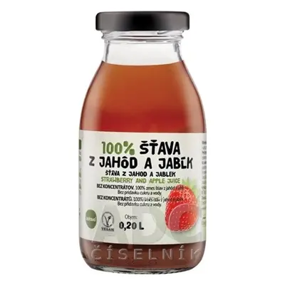 ZDRAVO ORGANIC zdravě 100% jahodového-JABLEČNÁ ŠŤÁVA 1x200 ml 200ml