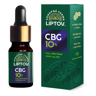 Konopná farma Liptov CBG olej 10% 10ml