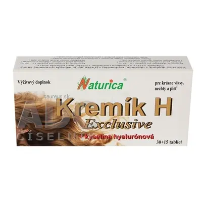 PharmTurica s.r.o. Naturica KŘEMÍK H Exclusive + Kyselina hyaluronová tbl 30 + 15 (45 ks) 45 ks