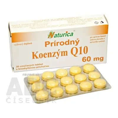 PharmTurica s.r.o. Naturica Přírodní KOENZYM Q10 60 mg tbl (cucavé tablety) 1x30 ks 30 ks