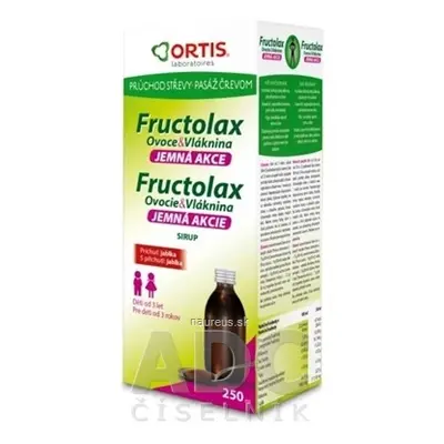 Laboratoires Ortis sprl Fructolax Ovoce a vláknina SIRUP (příchuť jablka) 1x250 ml 250 ml