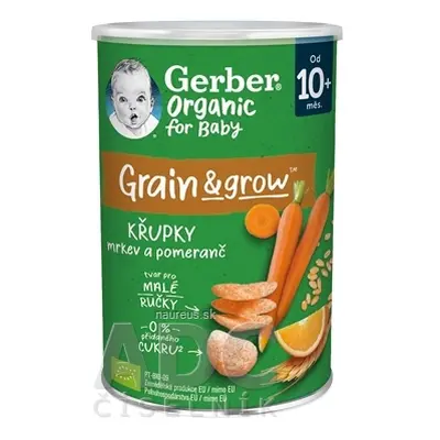 Nestlé Portugal Gerber Organic CHRUMKY Pšeničně ovesné s mrkví a pomerančem (od ukonč. 10. měsíc