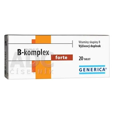 GENERICA spol. s r.o. GENERICA B-komplex forte tbl 1x20 ks 20 ks