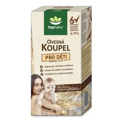 TOPNATUR s.r.o. topnatur ovesnou koupel PRO DĚTI 6 sáčků-lázní, 6x25 g 6 x 25 g