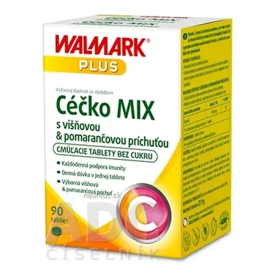 WALMARK, a.s. WALMARK Céčko MIX tbl vitamin C 100 mg (pomeranč + višeň) 1x90 ks 90 ks