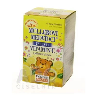 Dr. Müller Pharma s.r.o. Müllerová medvídci - vitamin C tbl s příchutí citrónu 1x45 ks 45 ks