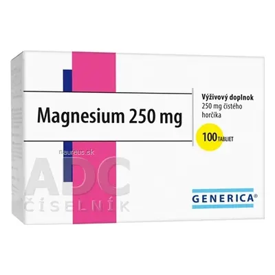 GENERICA spol. s r.o. GENERICA Magnesium 250 mg tbl 1x100 ks 100 ks