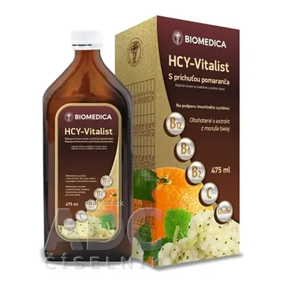 Biomedica, spol. s r.o. BIOMEDICA HCY-Vitalist nápojový koncentrát s příchutí pomeranče 1x475 ml