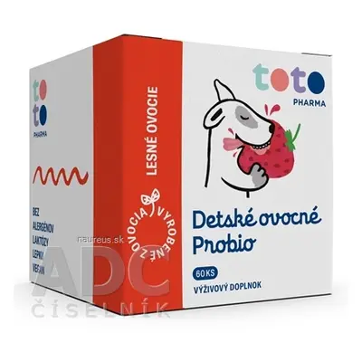 TOTO Pharma s.r.o. TOTO Dětské ovocné Probio bonbony, lesní ovoce 1x60 ks