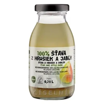 ZDRAVO ORGANIC zdravě 100% hruškový-JABLEČNÁ ŠŤÁVA 1x200 ml 200ml