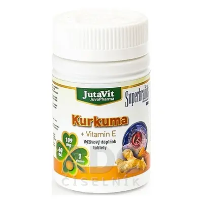 JuvaPharma Kft. JutaVit Kurkuma + Vitamín E tbl 1x60 ks 60 ks