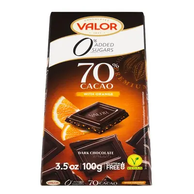 Valor Hořká 70% - pomeranč 100g