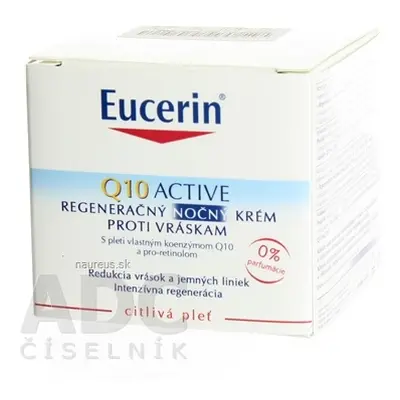 BEIERSDORF AG Eucerin Q10 ACTIVE noční krém proti vráskám regenerační na citlivou pokožku 1x50 m