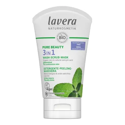 Lavera Pure Beauty Čistící gel, peeling a maska 3v1 125 ml 125 ml