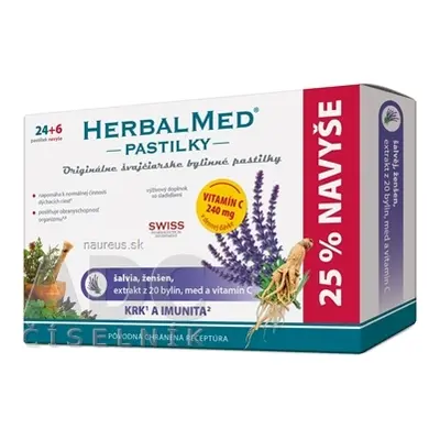 Simply You Pharmaceuticals a.s. HERBALMED PASTILKY při nachlazení - Dr.Weiss (šalvěj, ženšen, 20