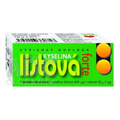 NATURVITA, a.s. Naturvita KYSELINA LISTOVÁ FORTE tbl 1x60 ks 60 ks