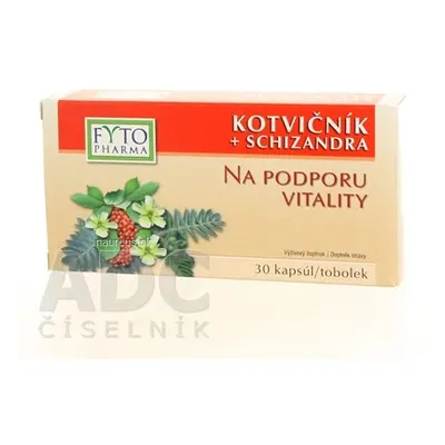 FYTOPHARMA, a.s. FYTO kotvičník + Schizandra cps (na podporu vitality) 1x30 ks 30 ks