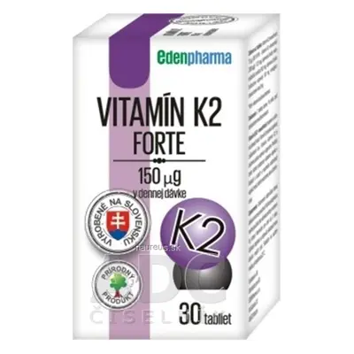 EDENPharma, s.r.o. EDENPharma VITAMIN K2 Forte tbl 1x30 ks 30 ks