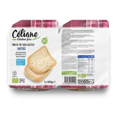 Celiane glutenfree Celiane bezlepkový toastový krájený chléb bílý 400 g