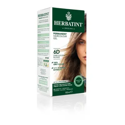 HERBATINT HERBATINT 6D tmavá zlatavá blond permanentní barva na vlasy 150 ml