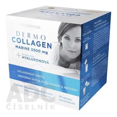 Salutem Pharma s.r.o. DermoCollagen Marine 3500 mg ProVenus prášek v sáčcích s malinovou příchut