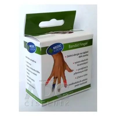 STEUBER GmbH MEDIC Bandáž Finger Červená 2,5cm x 4,5m, náplast elastická (rychloobvaz), 1x1 ks