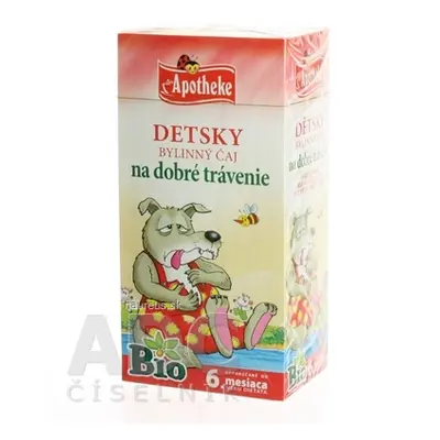 MEDIATE s.r.o. APOTHEKE BIO DĚTSKÝ BYLINNÝ ČAJ NA DOBRÉ TRÁVENÍ nálevové sáčky (od ukončeného 6.