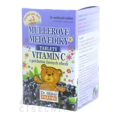 Dr. Müller Pharma s.r.o. Müllerová medvídci - vitamin C tbl s příchutí černého rybízu 1x45 ks 45