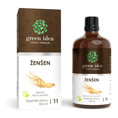 TOPVET GREEN IDEA Ženšen tinktura - kapky 100 ml 100 ml