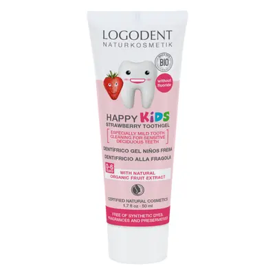 Logona Happy Kids zubní gel jahoda 50 ml