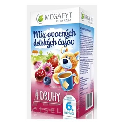 Megafyt Pharma s.r.o. MEGAFYT MIX ovocných dětských čajů 4 DRUHY (od ukonč. 6. měsíce) 20x2 g (4