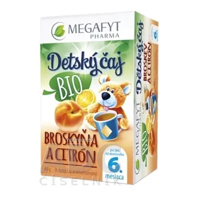 Megafyt Pharma s.r.o. MEGAFYT Dětský čaj BIO BROSKYNĚ A CITRON ovocný čaj (od ukonč. 6. měsíce) 