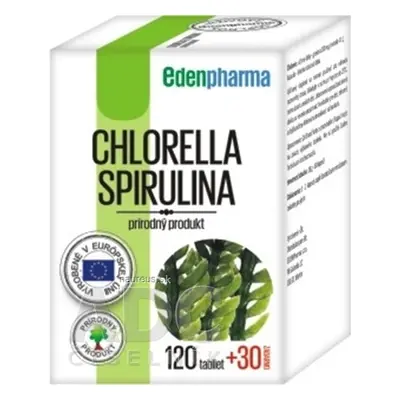 EDENPharma, s.r.o. EDENPharma CHLORELLA + SPIRULINA tbl 120 + 30 zdarma (150 ks) 150 ks