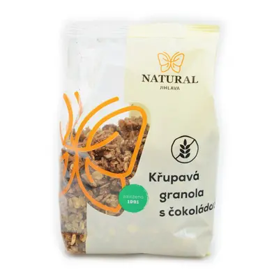 Natural Jihlava Křupavá granola s čokoládou bez lepku - Natural 300g 15 ks