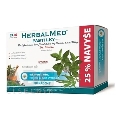 Simply You Pharmaceuticals a.s. HERBALMED PASTILKY při rýmě - Dr.Weiss (eukalyptus, máta, 20 byl