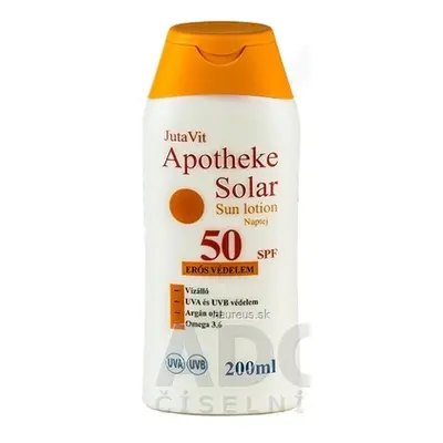 JuvaPharma Kft. JutaVit Apotheke Solar Sun lotion 50 SPF opalovací mléko 1x200 ml 200 ml