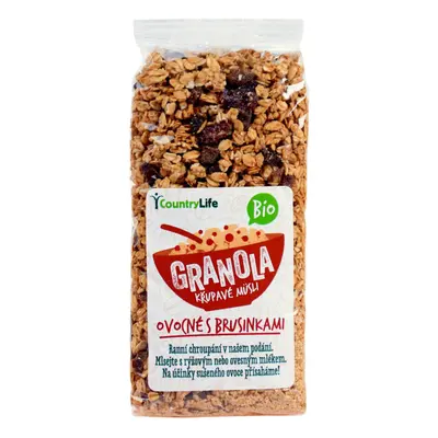 Country Life Granola - Křupavé müsli ovocné s brusinkami 350 g BIO 350 g