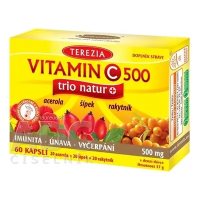 TEREZIA COMPANY s.r.o. TEREZIA VITAMIN C 500 trio natur + cps (acerola 20 ks + šipka 20 ks + rak