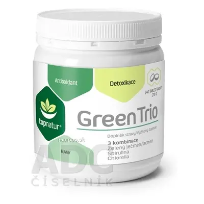 TOPNATUR s.r.o. topnatur GREEN TRIO tbl (spirulina, chlorella, zelený ječmen) 1x540 ks 540 ks