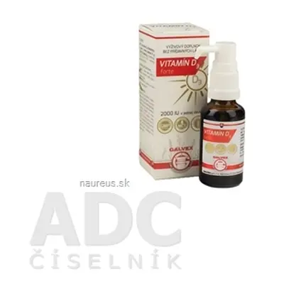 GALVEX spol. s.r.o. GALVEX VITAMIN D3 forte kapky 1x30 ml