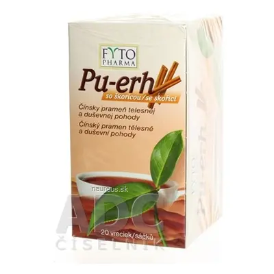 FYTOPHARMA, a.s. FYTO Pu-erh se skořicí 20x1,5 g (30 g) 20 x 1.5 g