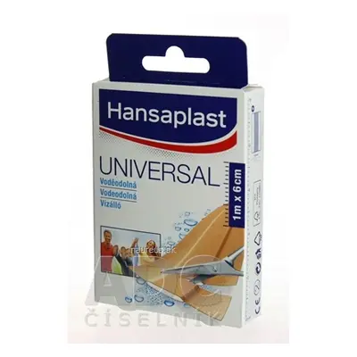 BEIERSDORF AG Hansaplast Universal Water resistant voděodolná náplast (6cmx1m) 1x1 ks 1 ks