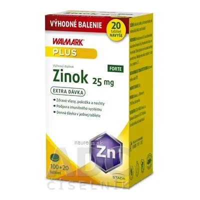 WALMARK, a.s. WALMARK Zinek FORTE 25 mg tbl 100 + 20 navíc (120 ks)