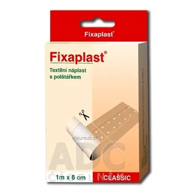 ALFA VITA, s.r.o. FIXAplast CLASSIC náplast 1m x 8cm textilní s polštářkem 1x1 ks 1x1 ks