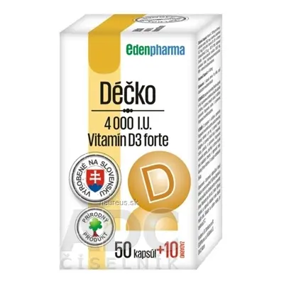 BENEVIT, s.r.o. EDENPharma Déčko 4000 IU cps (50 + 10 zdarma) 1x60 ks