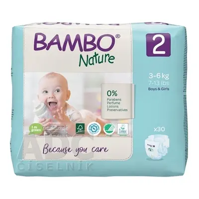 ABENA A/S BAMBI 2 (3-6 kg) dětské pleny prodyšné, savost 600 ml (inov.2020) 1x30 ks 600ml