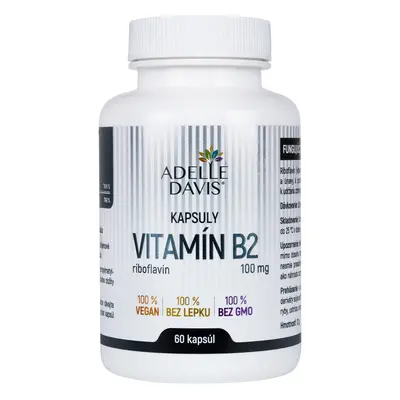 Adelle Davis Adelle Davis - Vitamin B2 (Riboflavin) 100 mg, 60 kapslí 60 ks