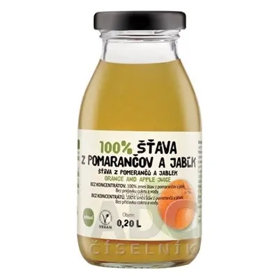 ZDRAVO ORGANIC zdravě 100% pomerančové-JABLEČNÁ ŠŤÁVA 1x200 ml 200ml