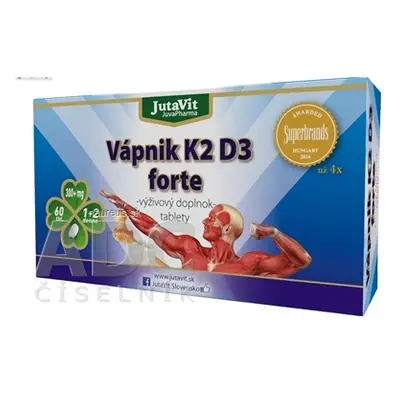 JuvaPharma Kft. JutaVit Vápník K2 D3 forte tbl 1x60 ks tbl 1x60 ks